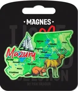 Pan Dragon Magnes I love Poland Mazury ILP-MAG-A-MAZ-10 magnet keychain souvenir