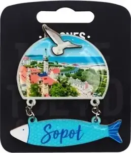 Pan Dragon Magnes I love Poland Sopot ILP-MAG-D-SOP-19 fridge magnet by Pan Dragon