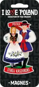Magnetic Pan Dragon Magnes I love Poland Polska ILP-MAG-D-PL-30 — Pan Dragon magnetic badge/plate