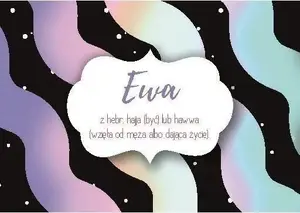 Personalized Magnetic Name Plate Szaron Magnes Imiona - Ewa, decorative fridge magnet, model 269027