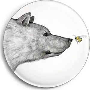 Decorative Magnet Worth-Keeping 'Niedźwiedź i pszczoła' – collectible fridge magnet, illustrated bear and bee