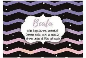 Magnet with Names Szaron Beata – decorative fridge magnet by Szaron (model 269019)