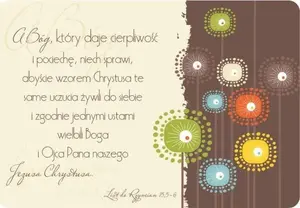 Magnet for refrigerator Szaron — 'A Bóg który daje cierpliwość' decorative magnet