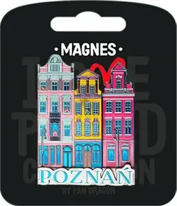 Poster Pan Dragon Magnes Poznań kamienice - i love poland C by Pan Dragon (printed souvenir)