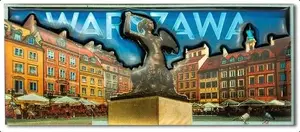 Magnet souvenir Pan Dragon Magnes I love Poland Warszawa ILP-MAG-C-WAR-01