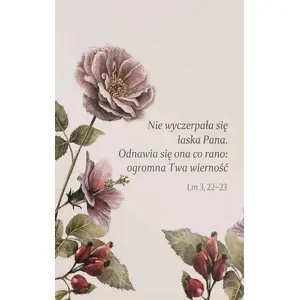 Fridge magnet Szaron 'Nie wyczerpała się łaska Pana' – decorative religious magnet
