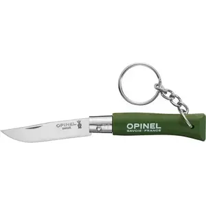 Saliekams atslēgu piekariņa nazis Opinel Colorama 04 Khaki — kompakts kabatas nazis Opinel