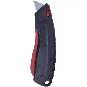 Safety Utility Knife Donau 30873 — retractable black trapezoid blade
