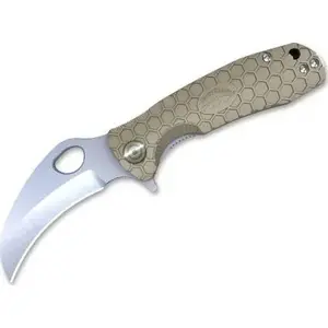 Складной нож Honey Badger Claw D2 Medium — прямое лезвие, рукоять tan