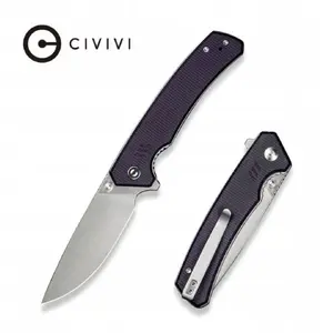 Folding Knife CIVIVI Merit C24012-3 — 14C28N Blade, Purple Micarta Handle