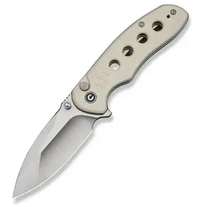 Folding Knife CIVIVI Triptych — 14C28N Steel, Ivory G10 Handle, Model C23085B-2