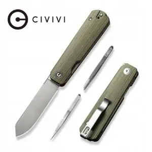 Складной нож CEDRUS Civivi Sendy зелено-красный G10 с лезвием Satin Nitro-V от Ben Petersen (C21004B-1)