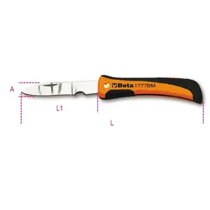 Folding Knife Beta Tools 190 mm model 1777BM, stainless blade, single-hand opening