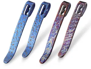 CEDRUS CIVIVI Klipsy Tytanowe set — 4 pieces, 50/55 mm, Flamed Blue/Purple