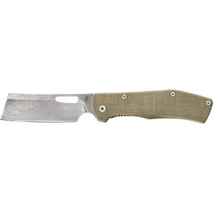 Knife Gerber Flatiron Folding Cleaver G10 Tan — Folding cleaver-style pocket knife with G10 handle