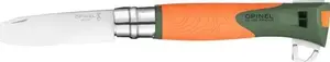 Opinel Explore Oranžs No.12 — tērauda ērce noņēmējs, kompakts āra instruments
