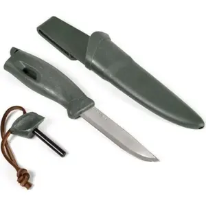 Knife with Ferrocerium Firestarter Light My Fire FireKnife Sagegreen
