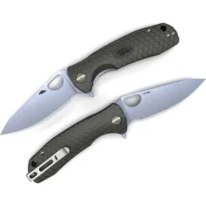 Складной нож Honey Badger Leaf 14C28N Small — Honey Badger 01HO070, чёрная рукоять, компактное лезвие