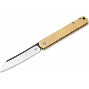 Складной нож TOGO Bker Plus Zenshin 42 — латунная рукоять, модель 01BO369