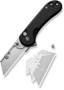 Folding Utility Knife CIVIVI Elementum Utility — Aluminum Handle, Black