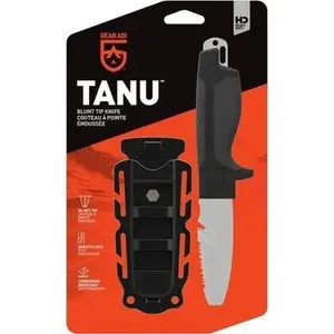Rescue Knife Gear Aid Tanu Dive and Rescue — compact diving/rescue knife, stainless blade, grey