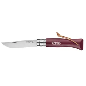 Складной нож Opinel Inox Adventure 08 с кожаным шнурком, лезвие из нержавеющей стали