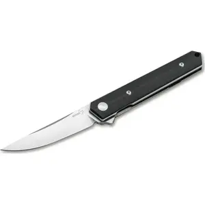 Folding Knife boker Kwaiken Mini Flipper, compact pocket blade with G10 handle, black, model 259775-uniw