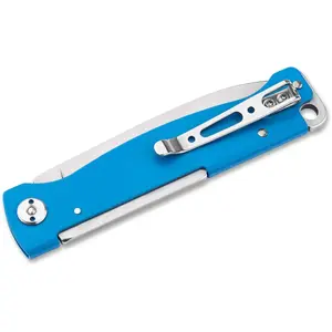 Folding knife boker Plus Atlas Blue — 12C27 stainless steel blade, 16.8 cm overall length, blue handle