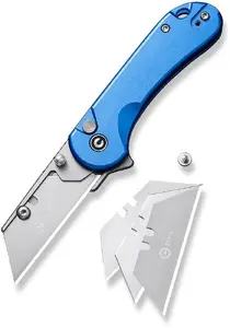 Folding Knife CIVIVI Elementum Utility C23039B-2 — Aluminum Blue Handle, Compact EDC