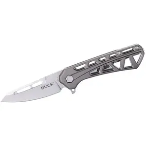 Складной нож Buck Knives MINI TRACE OPS GREY 813GYS — компактный карманный нож, лезвие из нержавеющей стали