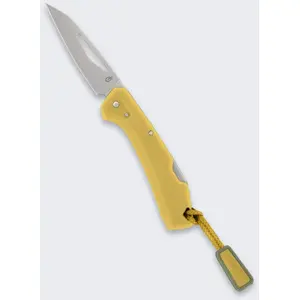 Folding Pocket Knife Gerber LST Mini DP — compact everyday carry, single-edge blade, liner lock, yellow handle