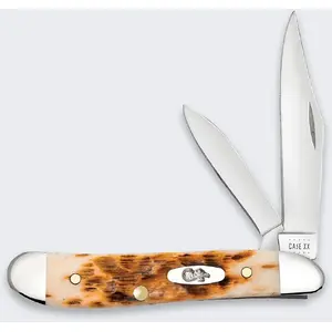 Складной нож LionSteel Knives Case Peanut SS Amber Bone, карманный нож, лезвие из нержавеющей стали