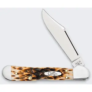 Folding Knife LionSteel Knives Mini Copperlock — Stainless Steel, Amber Bone Handle