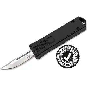 Автоматический нож boker Plus Micro USB OTF — модель 01BO970, компактное клинковое выдвижение «out-the-front», USB-зарядка механизма