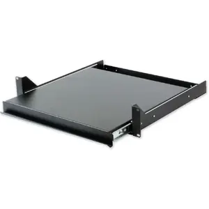 Rack shelf TECHLY TRAY-5-BK — black, single-unit, weight 5.25 kg