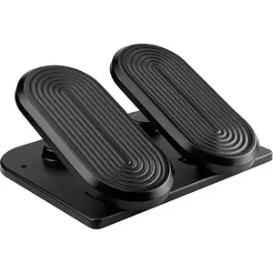 Ergonomiskā kāju balsta Powerton WPE-FR3 — fitnesa stepperis, melna tērauds, strukturēta virsma, 20 kg slodzes ietilpība