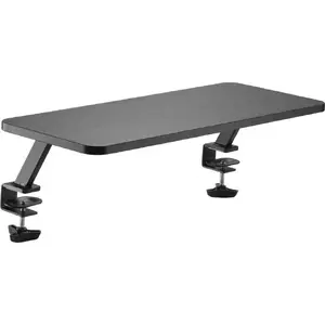 Monitor desk mount base WP, clamp-to-desk, metal and MDF, black, 20 kg load capacity, Powerton