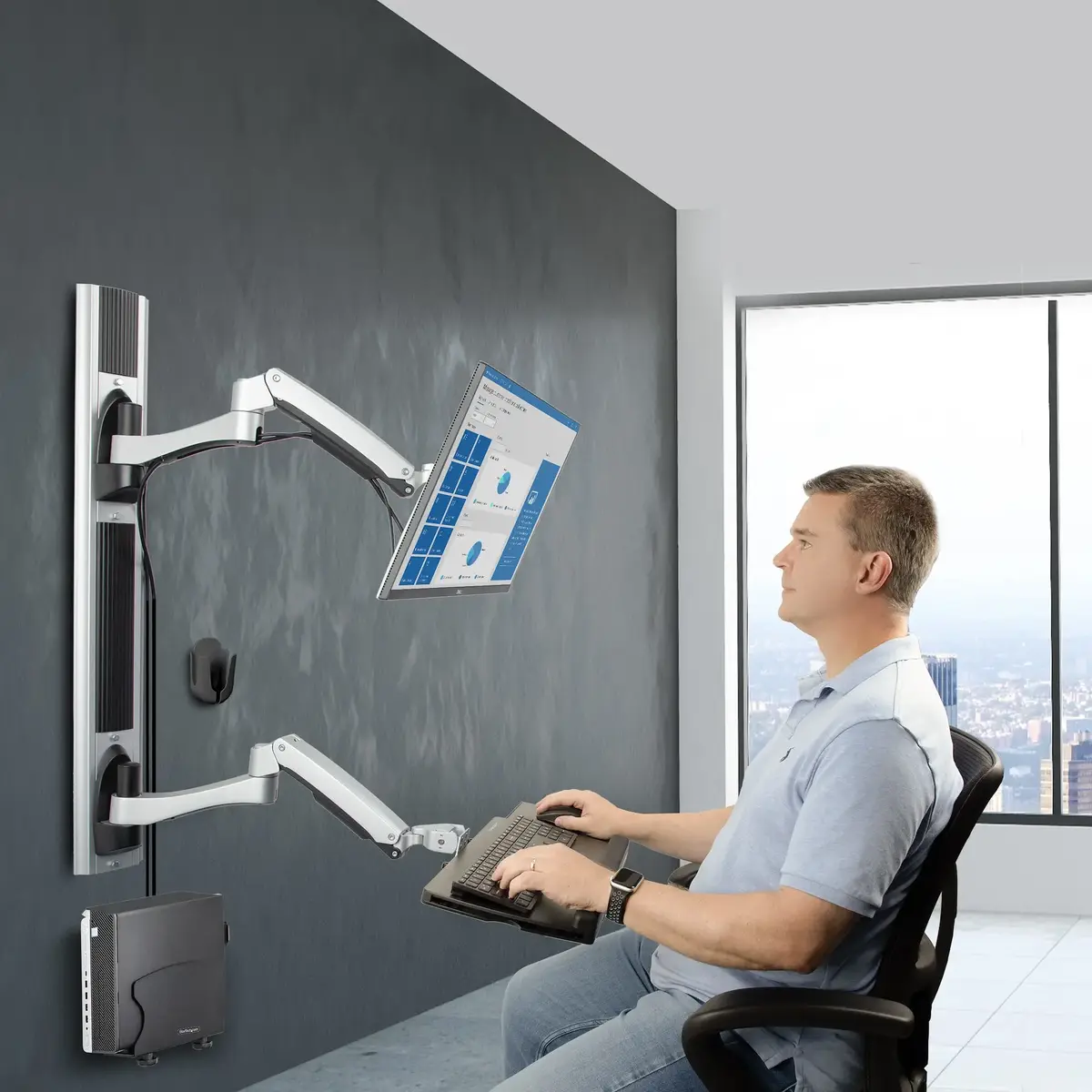 Wall Mount Workstation No name 32" VESA monitor mount Photo 8