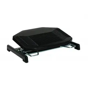Footrest BakkerElkhuizen Basic 952 — platform 42×31.5 cm, max load 120 kg, black