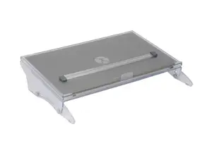 Desk riser BakkerElkhuizen FlexDesk 640 with ComfortRead — EVA foam/plastic/steel, 110–180 mm height, 515×380 mm surface, max 5 kg