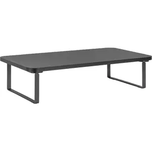 Monitor stand Powerton WPEMS4 — metal and MDF, black, keyboard shelf, 20 kg load capacity