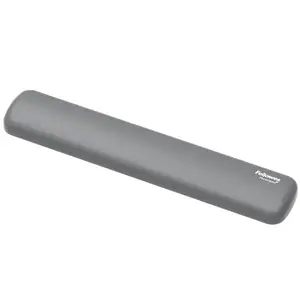 Keyboard wrist rest Fellowes Breyta Compact — silicone, antibacterial, 320×60×17.5 mm, grey