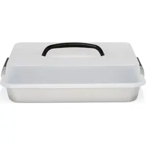 Cepamais trauks ar vāku Patisse 35 x 24 cm nerūsējošais tērauds — taisnstūra cepamforma