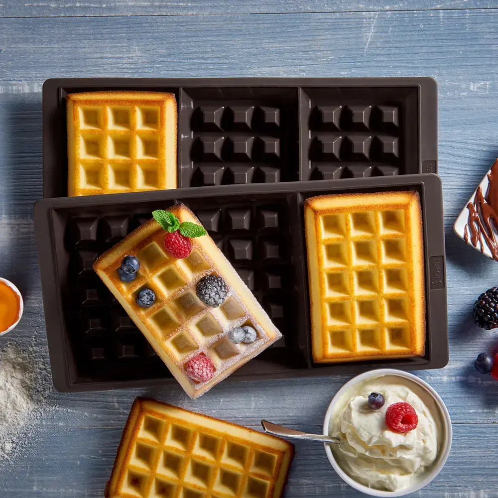 Waffle mould Lurch 00085084, silicone rectangular Photo 3