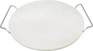 Klausberg pizza baking stone 33 cm with stand KB-7788 — cordierite baking stone and metal stand