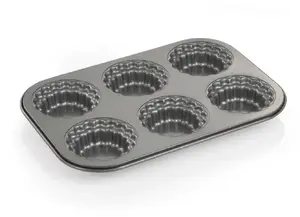 Baking mold for 6 tartlets Lumarko Delícia, size 26 x 18 cm, model TESC-FO-01-24