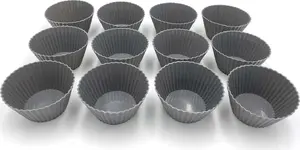 Silicone muffin baking molds 12 pcs, Brunbeste model 1516