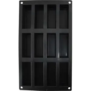 Patisse mini cookie tin 29 x 17 cm black silicone with 12 compartments
