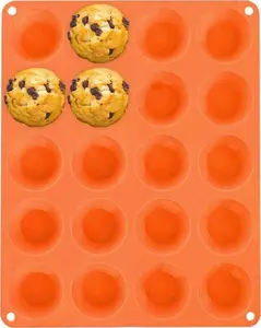 Silicone mini muffin baking mold ORION Forma — 20-cavity tray for small cupcakes