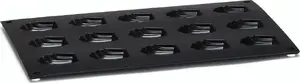 Mini madeleine mold Patisse 29 x 17 cm silicone with 15 cavities, black